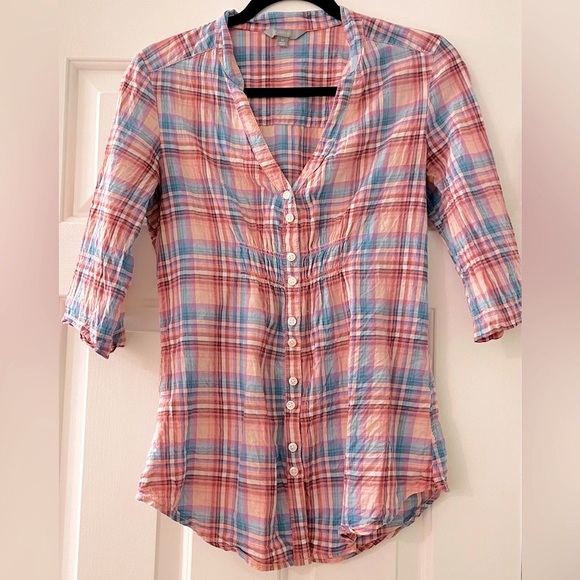 Rubbish plaid button down size M - Picture 3 of 13